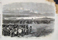Original Old Antique Print 1861 Field Day Rifle Brigade Regulars Chatham 19th