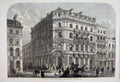 Original Old Antique Print 1865 Royal Insurance Building Lombard Street 19th
