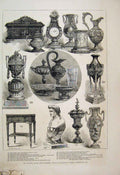 Original Old Antique Print 1882 Hamilton Palace Sale Christie Manson Art S 19th