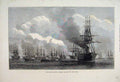 Original Old Antique Print 1873 Ironclad Squadron Shah Dover Ships Victorian