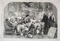 Old Antique Print 1856 Uncle Williams Christmas Present Children Sketch 19th
