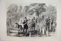 Original Old Antique Print 1876 Philadelphia Orphans Graves Glenwood Cemetery