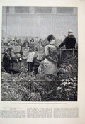 Original Old Antique Print 1882 Duke Edinburgh Madame Marie Roze Concert Music
