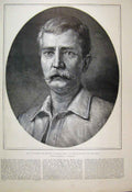 Old Antique Print 1889 Portrait Stanley Explorer Africa Congo Free State 19th