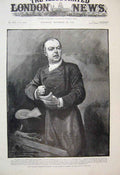 Original Old Antique Print 1888 Charles Beresford Commons Navy Portrait 19th