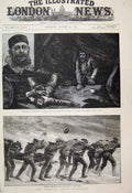 Original Old Antique Print 1884 American Arctic Expedition Greely Cape Sabine