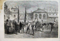Original Old Antique Print 1861 Colour Westminster Volunteers Queen Horse 19th