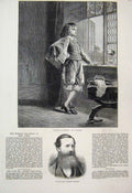 Original Old Antique Print 1893 Woman Japanese Fish Bowl Beautiful Victorian