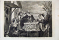 Original Old Antique Print 1865 Autolycus Women Men Talking Country Scene 19th