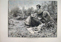 Original Old Antique Print 1885 Family Picnic Lunch Country Scene Fine Art 19th
