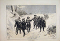 Original Old Antique Print 1871 Men Snow Storm Winter Scene Fine Art Victorian