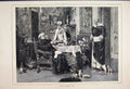 Original Old Antique Print 1879 Servant Food Priest Dogs Fine Art Victorian