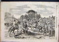 Original Old Antique Print 1855 Majesty Buck Hound Salt Hill Horses Victorian