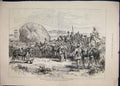Original Old Antique Print 1885 War Soudan March Tamai Inflating Balloon Sketch