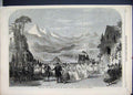 Original Old Antique Print 1863 Winning Suit Princess Theatre Wedding Victorian