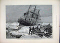 Original Old Antique Print 1882 Eira Arctic Expedition Cape Flora Franz Joseph