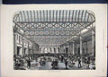 Original Old Antique Print 1876 Billingsgate Fish Market Building 19th