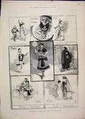 Old Antique Print 1883 Esmerelda Opera Drury Lane Theatre Phoebus Sketch 19th