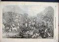 Original Old Antique Print 1854 Epsom Races Derby Crash Carriages Horses 19th