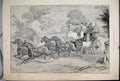 Original Old Antique Print 1888 Brighton Times Coach Chuckfield Park Horse 19th