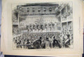 Original Old Antique Print 1873 Japanese Ballet Dance Theatre Kyoto Victorian