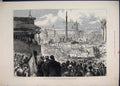 Original Old Antique Print 1883 Laying Foundation Stone Municipal Glasgow 19th
