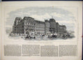 Original Old Antique Print 1881 Army Navy Buildings United States Government