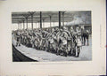 Original Old Antique Print 1881 Volunteer Review Artists Corps Victoria Railway