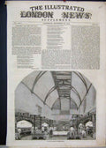 Original Old Antique Print 1850 Royal Kitchen Windsor Castle Men Working 19th