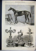 Original Old Antique Print 1864 Ascot Races Scottish Chief GCup Royal Hunt 19th