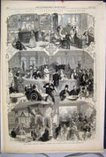 Old Antique Print 1867 Paris Spanish Swedish Austrian Turkish Caf∆? Park 19th