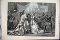 Original Old Antique Print 1874 Scene Talismano Drury Lane Theatre Victorian