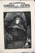 Original Old Antique Print 1882 Great Bell Pauls Catherdral Taylor Loughborough
