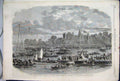 Original Old Antique Print 1861 Female Blondin Thames Battersea Cremorne Rope