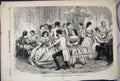 Original Old Antique Print 1856 Foxhunters Regaling Degenerate 19th