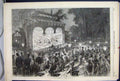 Original Old Antique Print 1869 Open Air Theatre Paris Play Country France 19th