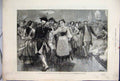 Original Old Antique Print 1881 Royal Marriage Berlin Quadrille Emperor Empress