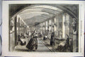 Original Old Antique Print 1866 Royal Hospital Bethlehem Gallery Women Victorian