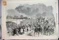 Original Old Antique Print 1874 Zoological Gardens Berlin Germany Families 19th