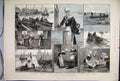 Original Old Antique Print 1890 French Sardine Industry Fishermen Workwoman Nets