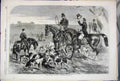 Original Old Antique Print 1856 Prince Albert Harriers Fox Hunting Horses Countr