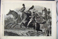 Original Old Antique Print 1869 Horse Show Agricultural Hall Fence Water Jumpin
