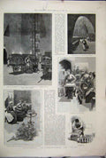 Original Old Antique Print 1889 Champagne Remis Bottles Wrapping Labelling 19th