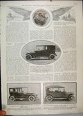 Original Old Antique Print 1911 Car Wolseley Imperial Limousine Phaeton Fiat