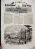 Old Antique Print 1861 Ruins Wing Sydenham Crystal Palace Gale Trees Wind 19th