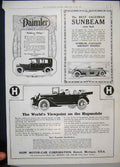 Old Vintage Print 1917 Hupp Motor Car Corporation Daimler Sunbeam Advert 20th