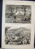 Original Old Antique Print 1879 War Afghanistan Brigadier Macpherson Basawul