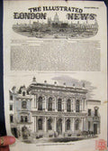 Original Old Antique Print 1856 West England South Wales District Bank Bristol