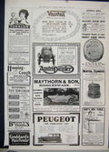 Old Antique Print 1914 Vauxhall Austro Daimler Peugeot Motor Car Advert 20th