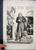 Original Old Antique Print 1880 General Election Popular Candidate Lion Statue